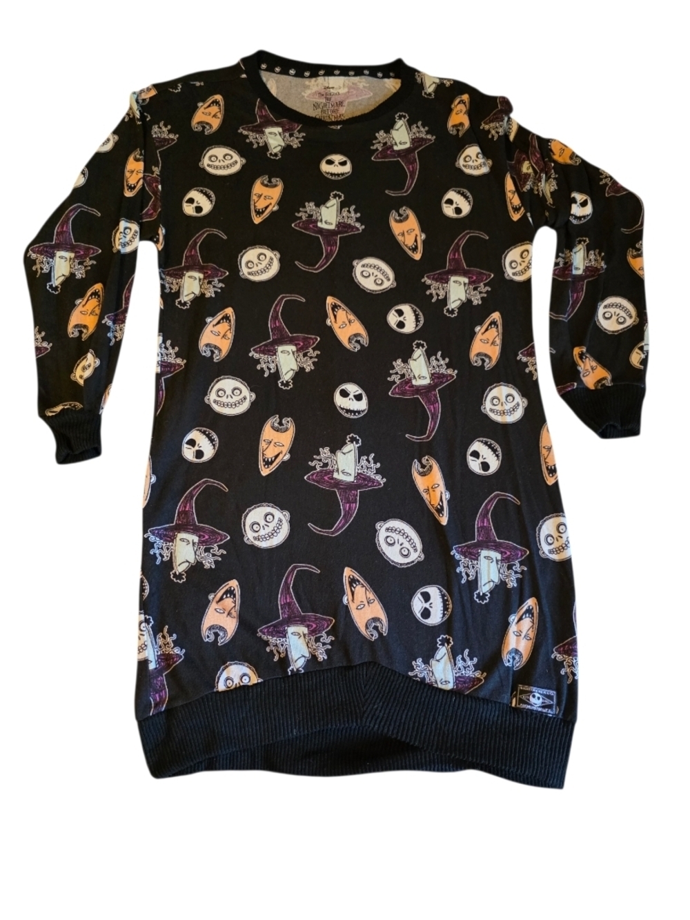 Disney Nightmare Before Christmas Tunic Sweatshirt Dress – XS – Halloween